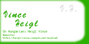 vince heigl business card